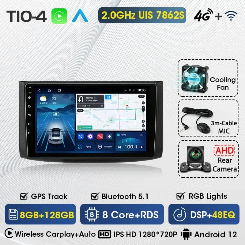 2Din Android 12 Autoradio für Chevrolet AVEO T250 2006-2012 Multimedia-Player Carplay Auto Autoradio Navigator Stereo Kopfeinheit