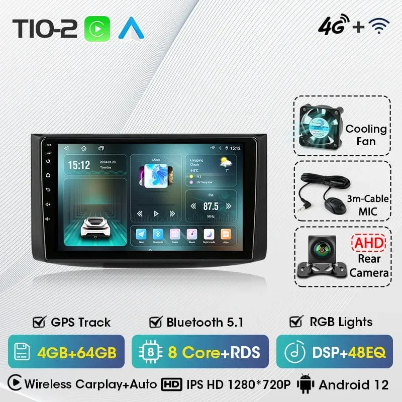 2Din Android 12 Autoradio für Chevrolet AVEO T250 2006-2012 Multimedia-Player Carplay Auto Autoradio Navigator Stereo Kopfeinheit