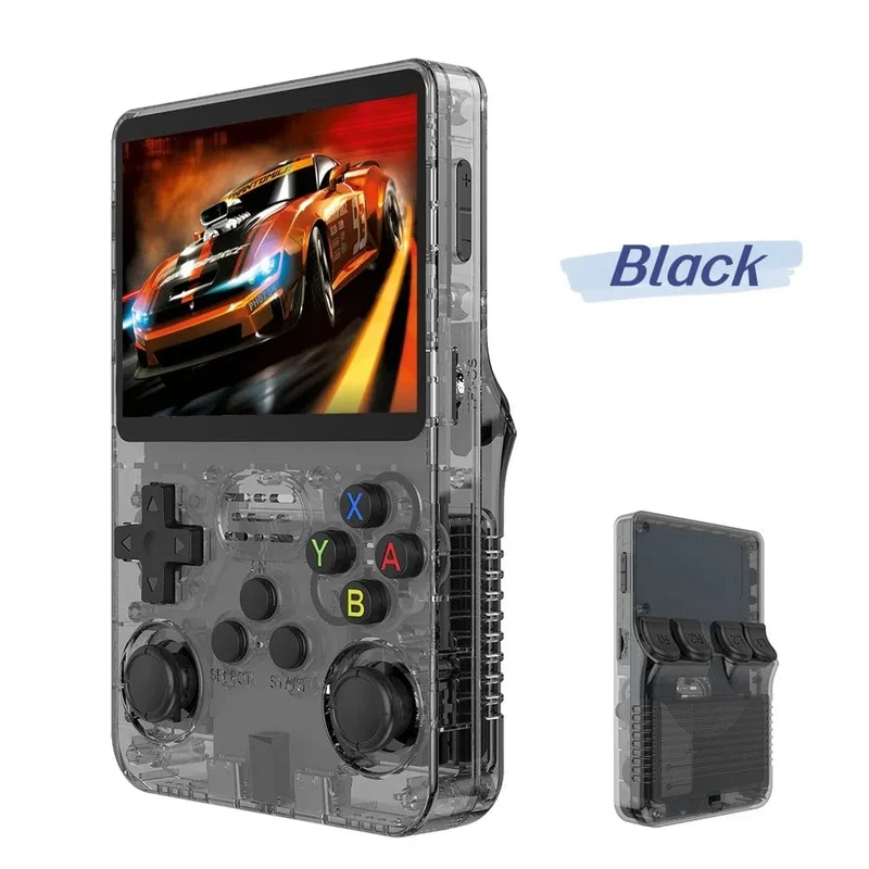 R36S Retro-Handheld-Videospielkonsole Linux-System 3.5-Zoll-IPS-Bildschirm Tragbarer Pocket-Video-Player 128G RG35S Plus