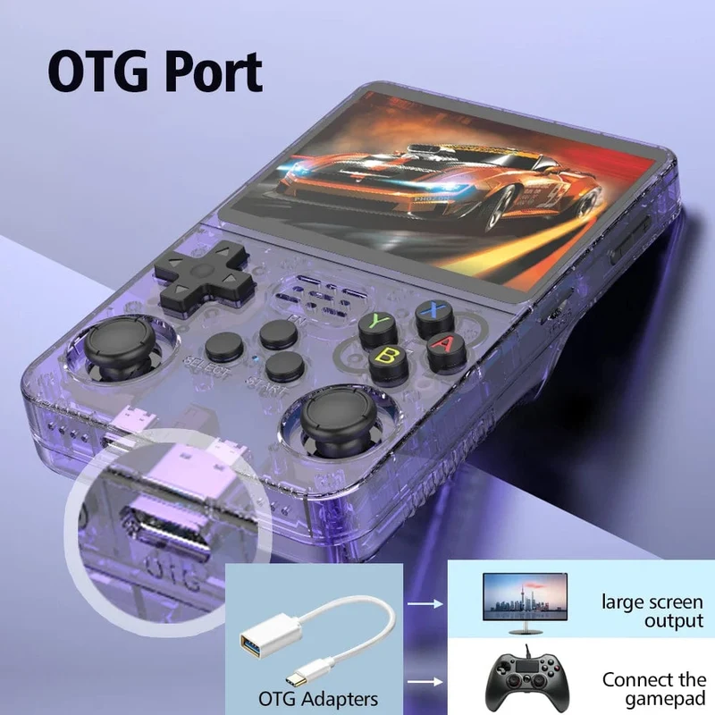 BOYHOM Open Source R36S Retro-Handheld-Spielkonsole Linux-System 3.5-Zoll-IPS-Bildschirm Tragbarer Pocket-Videoplayer 64 GB Spielgeschenk