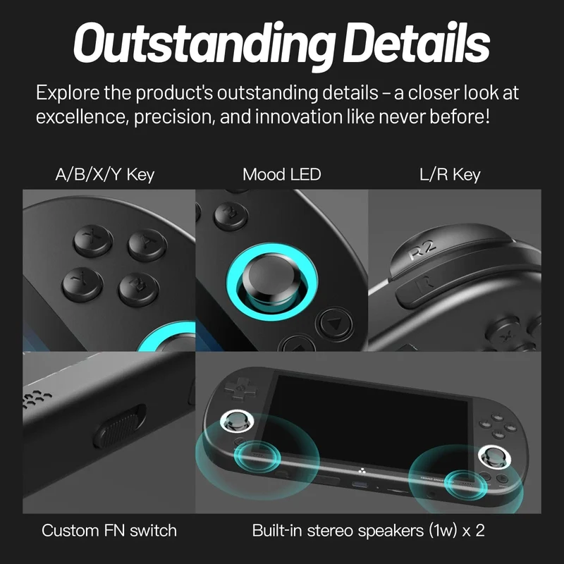 Trimui Smart Pro Handheld Spielkonsole 4.96''IPS Bildschirm Linux System Joystick RGB Beleuchtung Smartpro Retro Video Spiel Player Geschenk