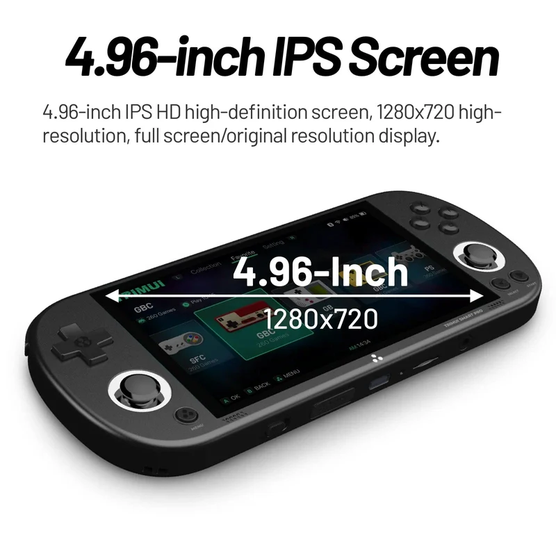 Trimui Smart Pro Handheld Spielkonsole 4.96''IPS Bildschirm Linux System Joystick RGB Beleuchtung Smartpro Retro Video Spiel Player Geschenk