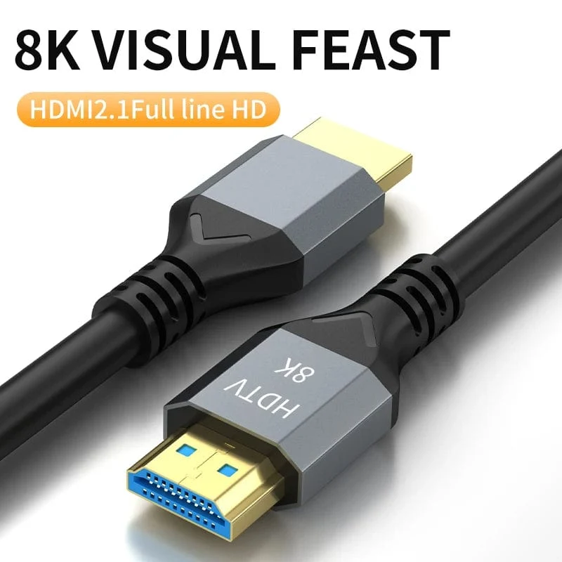 8K HDMI 2.1 Kabel 4K@120Hz 8K@60Hz 48Gbps EARC ARC HDCP Ultra High Speed ​​HDR Für RTX Videokabel PC Laptop Projektor HD TV PS5