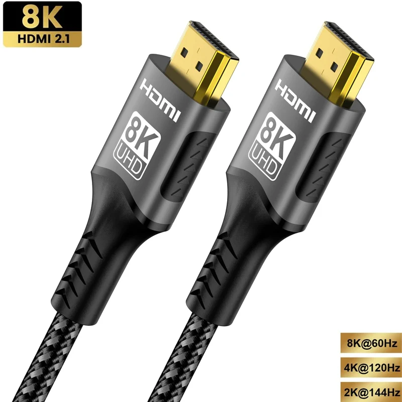 8K HDMI 2.1 Kabel 4K@120Hz 8K@60Hz 48Gbps EARC ARC HDCP Ultra High Speed ​​HDR Für RTX Videokabel PC Laptop Projektor HD TV PS5