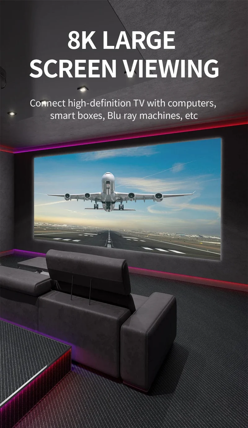8K HDMI 2.1 Kabel 4K@120Hz 8K@60Hz 48Gbps EARC ARC HDCP Ultra High Speed ​​HDR Für RTX Videokabel PC Laptop Projektor HD TV PS5