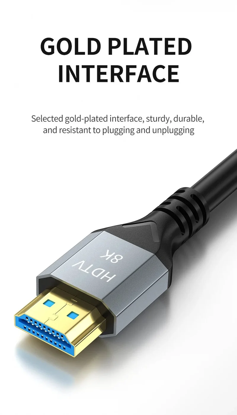 8K HDMI 2.1 Kabel 4K@120Hz 8K@60Hz 48Gbps EARC ARC HDCP Ultra High Speed ​​HDR Für RTX Videokabel PC Laptop Projektor HD TV PS5