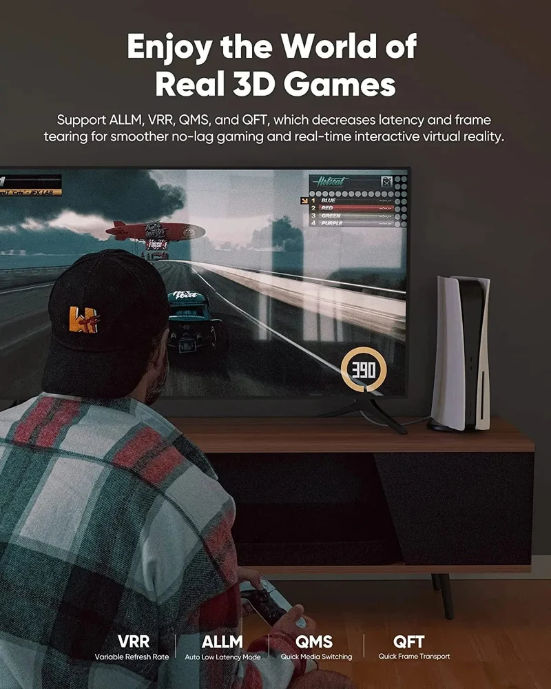 CYANMI HDMI 8K-Kabel für Xiaomi TV-Box PS5 USB-HUB Ultra High Speed ​​Zertifiziert 8K@60Hz HDMI 2.1-Kabel 48Gbps eARC Dolby Vision HD