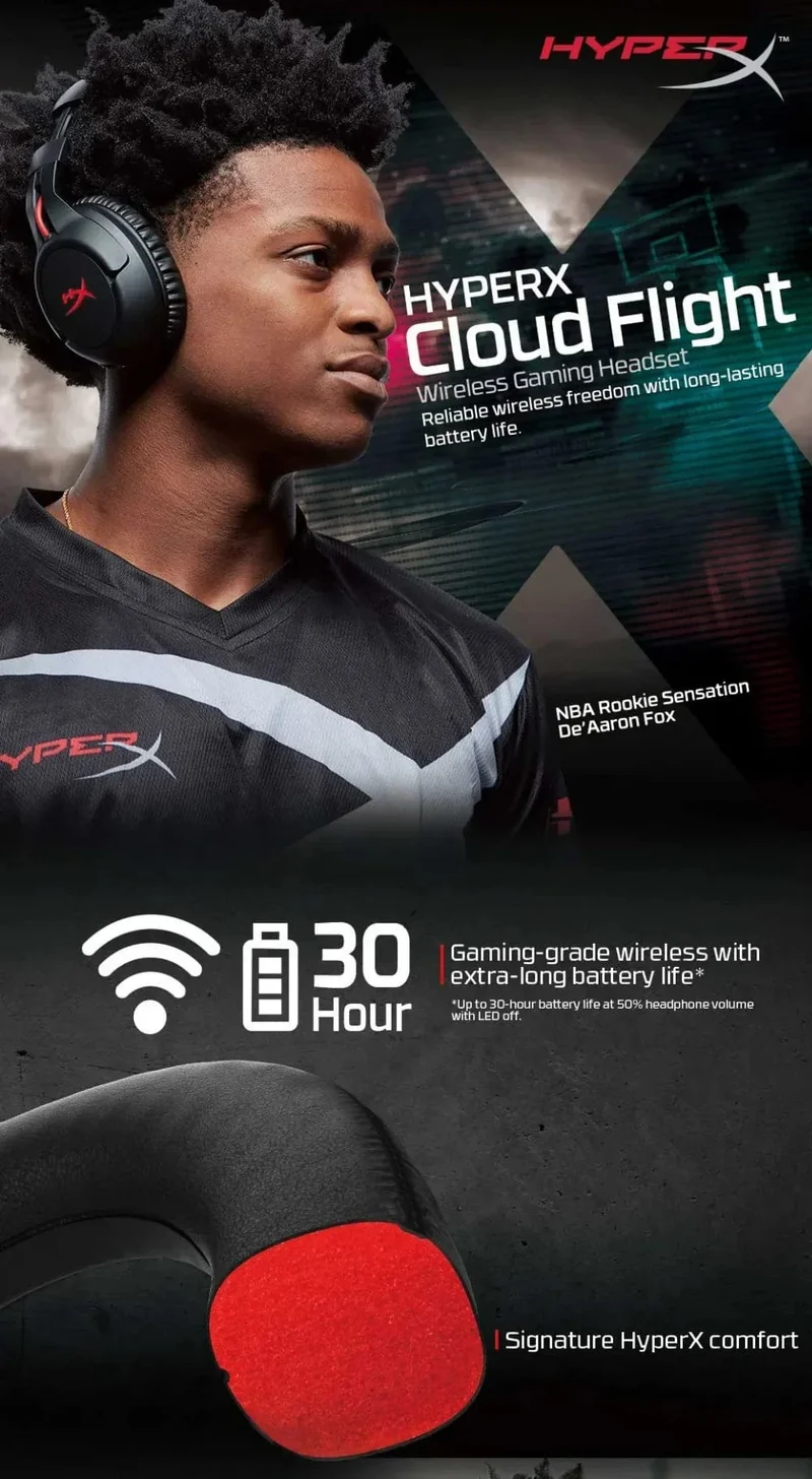 HyperX Cloud Flight cloud2 Gaming-Headset unterstützt eine kabelgebundene 3.5-mm-Audioverbindung. Multifunktions-Kopfhörer für PC, PS4, PS5, Mobilgeräte