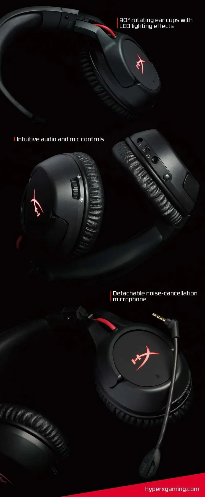 HyperX Cloud Flight cloud2 Gaming-Headset unterstützt eine kabelgebundene 3.5-mm-Audioverbindung. Multifunktions-Kopfhörer für PC, PS4, PS5, Mobilgeräte