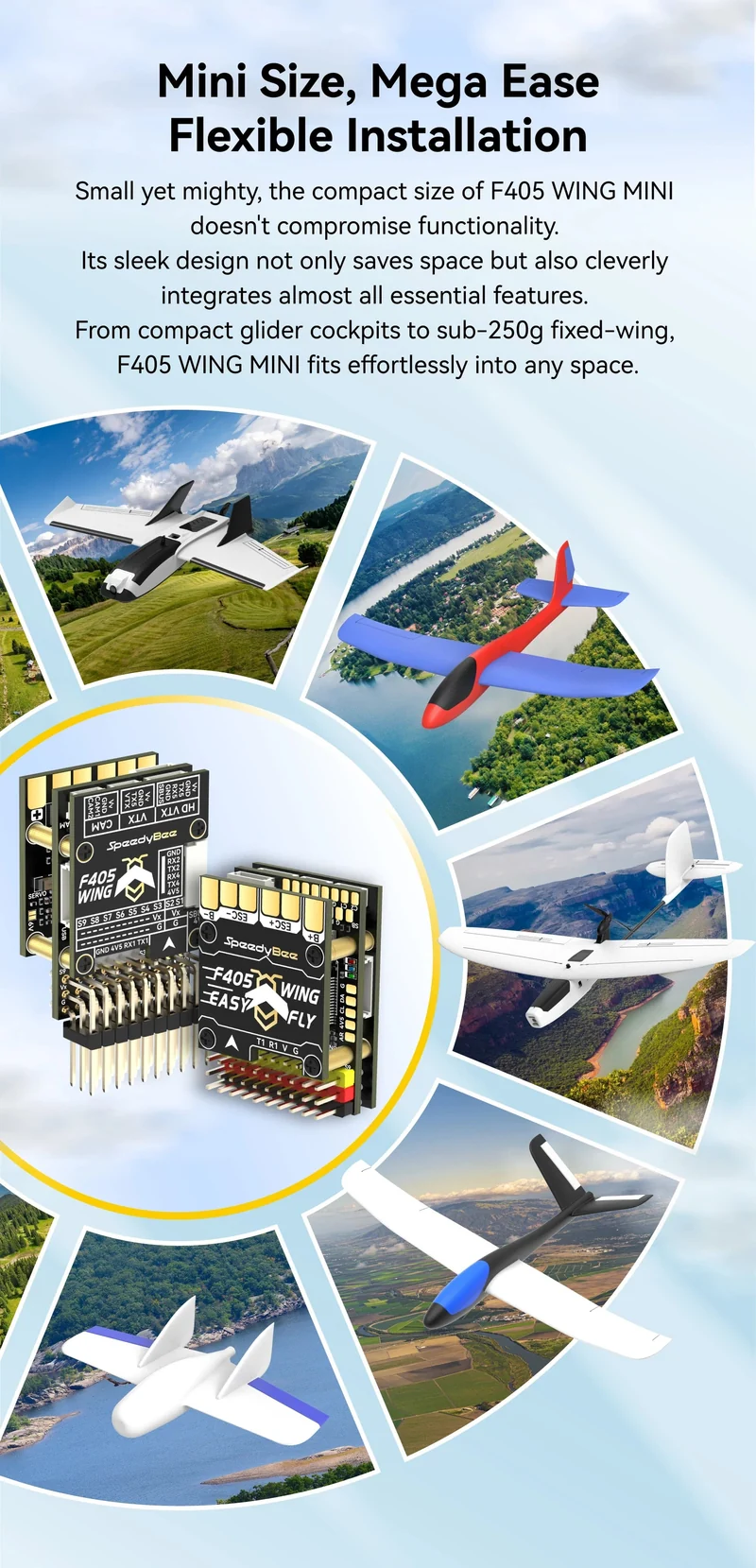 SpeedyBee F405 WING MINI Starrflügel-Flugsteuerung