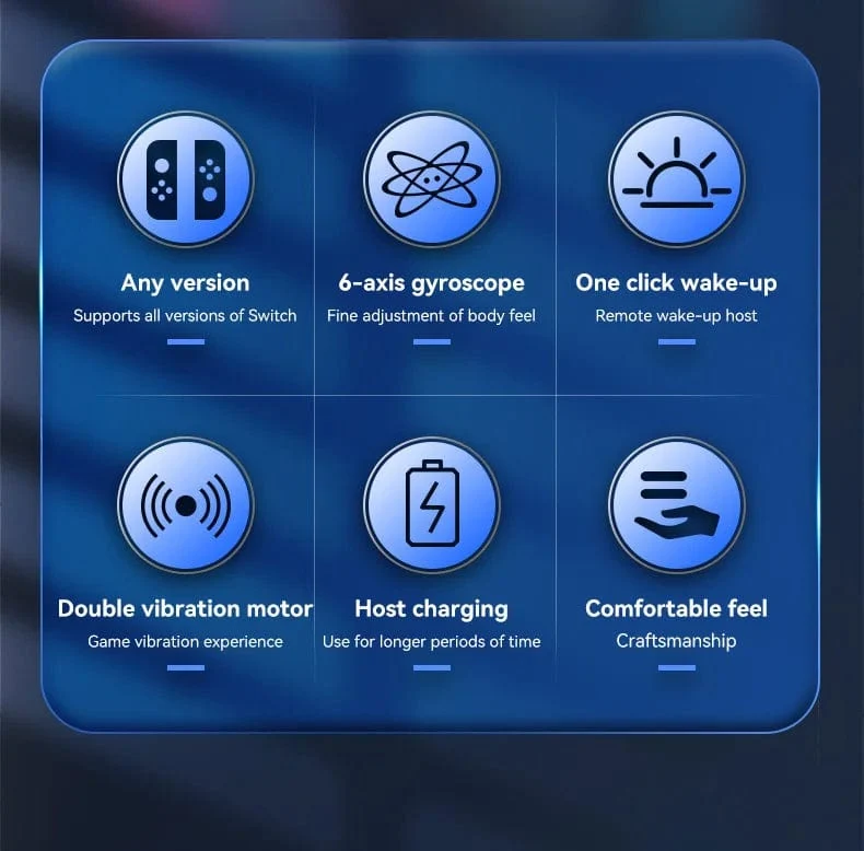 STORM WYRM Bluetooth-Joystick für Switch NS-Spiel, links und rechts, kabellos, kleiner Griff mit RGB-Licht, JOY-02