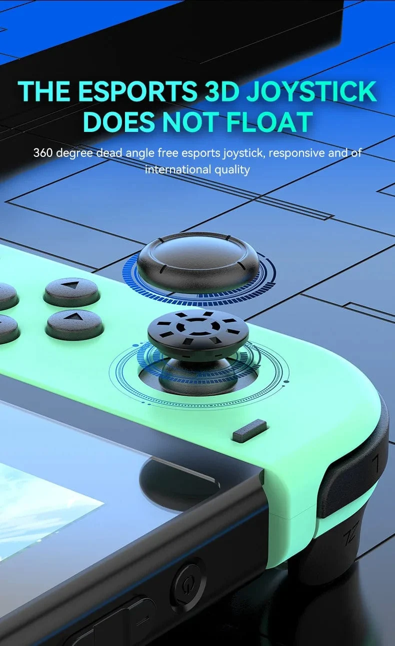 STORM WYRM Bluetooth-Joystick für Switch NS-Spiel, links und rechts, kabellos, kleiner Griff mit RGB-Licht, JOY-02