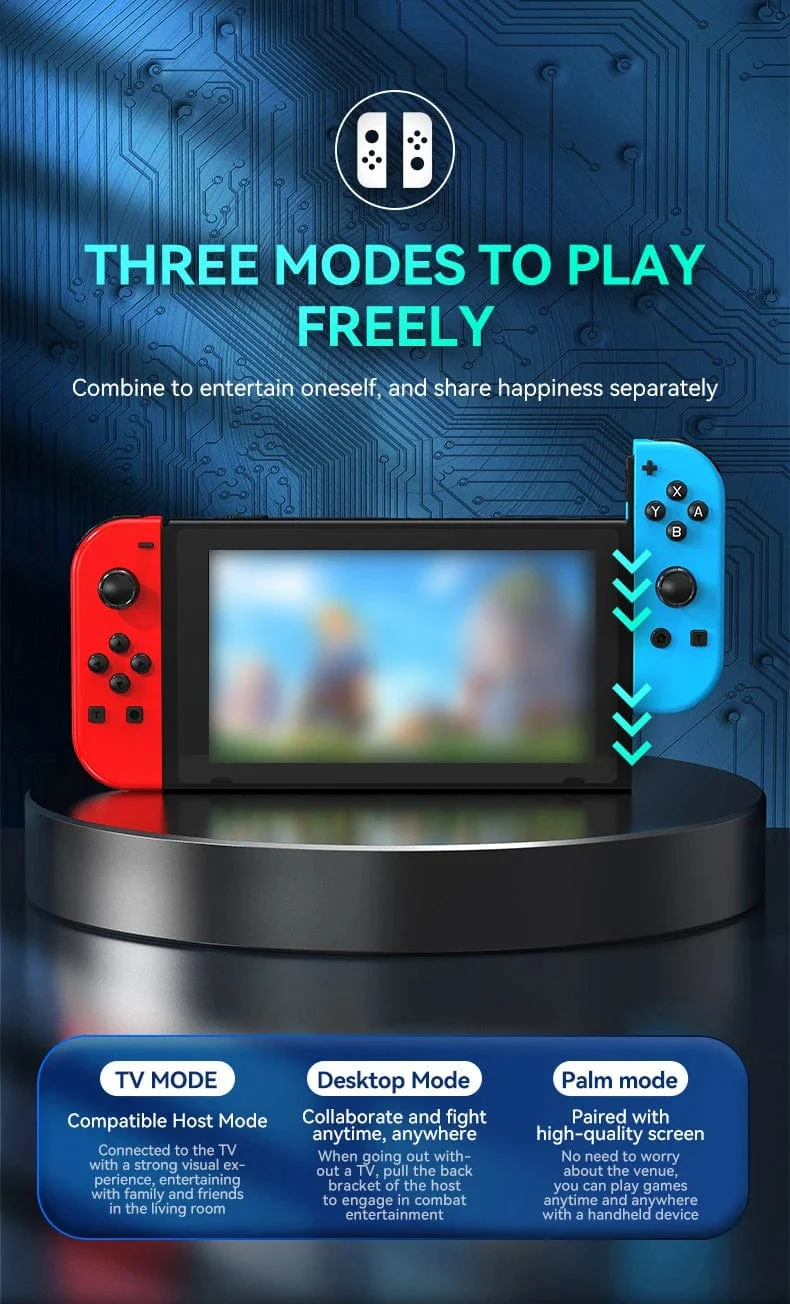 STORM WYRM Bluetooth-Joystick für Switch NS-Spiel, links und rechts, kabellos, kleiner Griff mit RGB-Licht, JOY-02