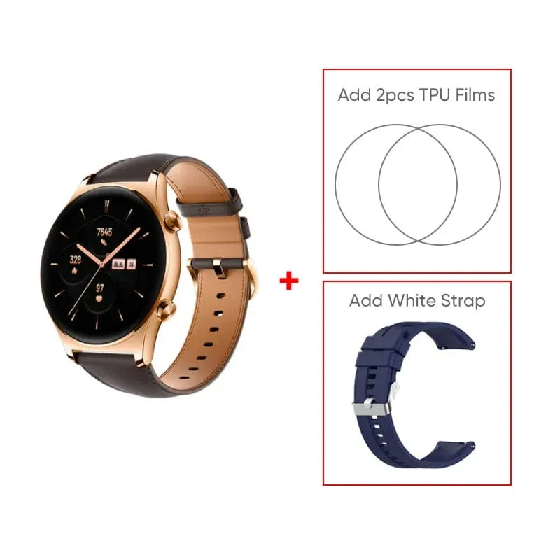 HONOR Watch GS 3 Globale Version 3D-gebogenes Glas SmartWatch GS3 1.43" AMOLED-Bildschirm 8-Kanal-Uhr zur genauen Gesundheitsüberwachung