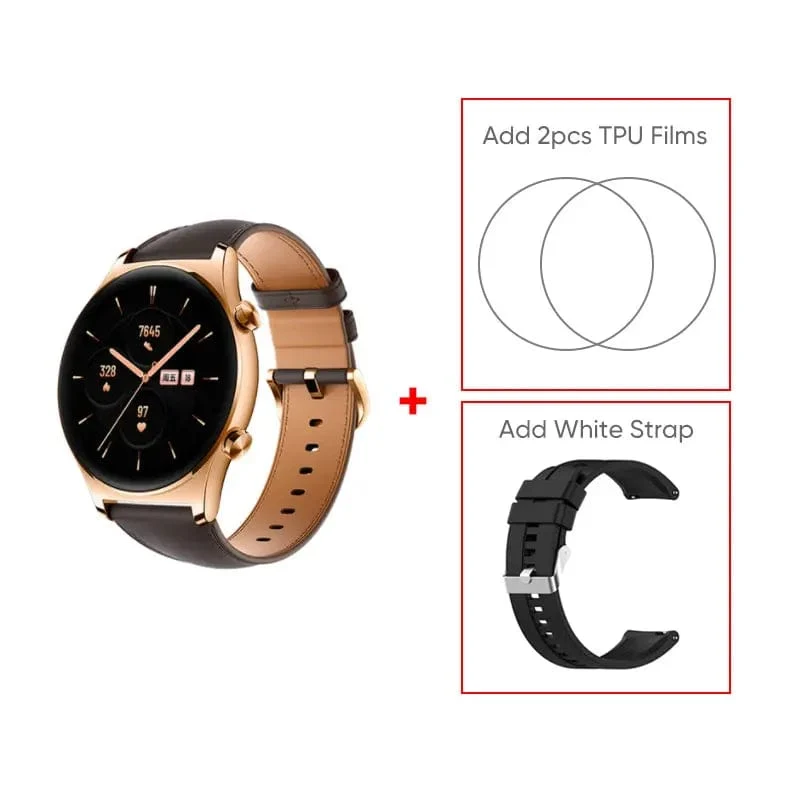 HONOR Watch GS 3 Globale Version 3D-gebogenes Glas SmartWatch GS3 1.43" AMOLED-Bildschirm 8-Kanal-Uhr zur genauen Gesundheitsüberwachung