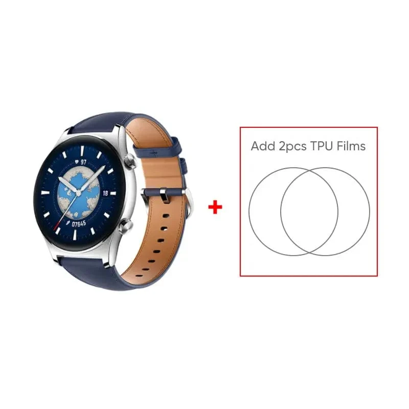 HONOR Watch GS 3 Globale Version 3D-gebogenes Glas SmartWatch GS3 1.43" AMOLED-Bildschirm 8-Kanal-Uhr zur genauen Gesundheitsüberwachung