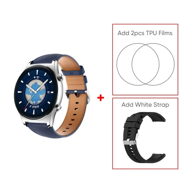 HONOR Watch GS 3 Globale Version 3D-gebogenes Glas SmartWatch GS3 1.43" AMOLED-Bildschirm 8-Kanal-Uhr zur genauen Gesundheitsüberwachung