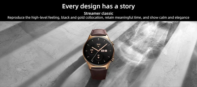 HONOR Watch GS 3 Globale Version 3D-gebogenes Glas SmartWatch GS3 1.43" AMOLED-Bildschirm 8-Kanal-Uhr zur genauen Gesundheitsüberwachung