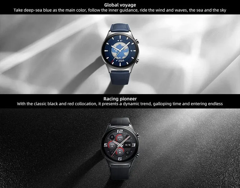 HONOR Watch GS 3 Globale Version 3D-gebogenes Glas SmartWatch GS3 1.43" AMOLED-Bildschirm 8-Kanal-Uhr zur genauen Gesundheitsüberwachung