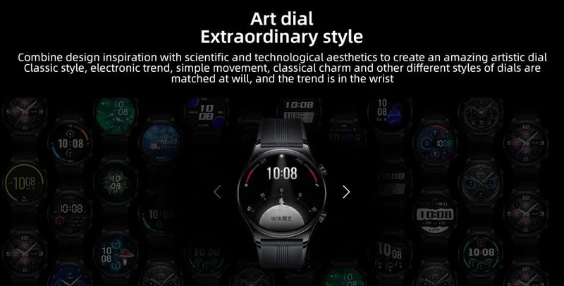 HONOR Watch GS 3 Globale Version 3D-gebogenes Glas SmartWatch GS3 1.43" AMOLED-Bildschirm 8-Kanal-Uhr zur genauen Gesundheitsüberwachung