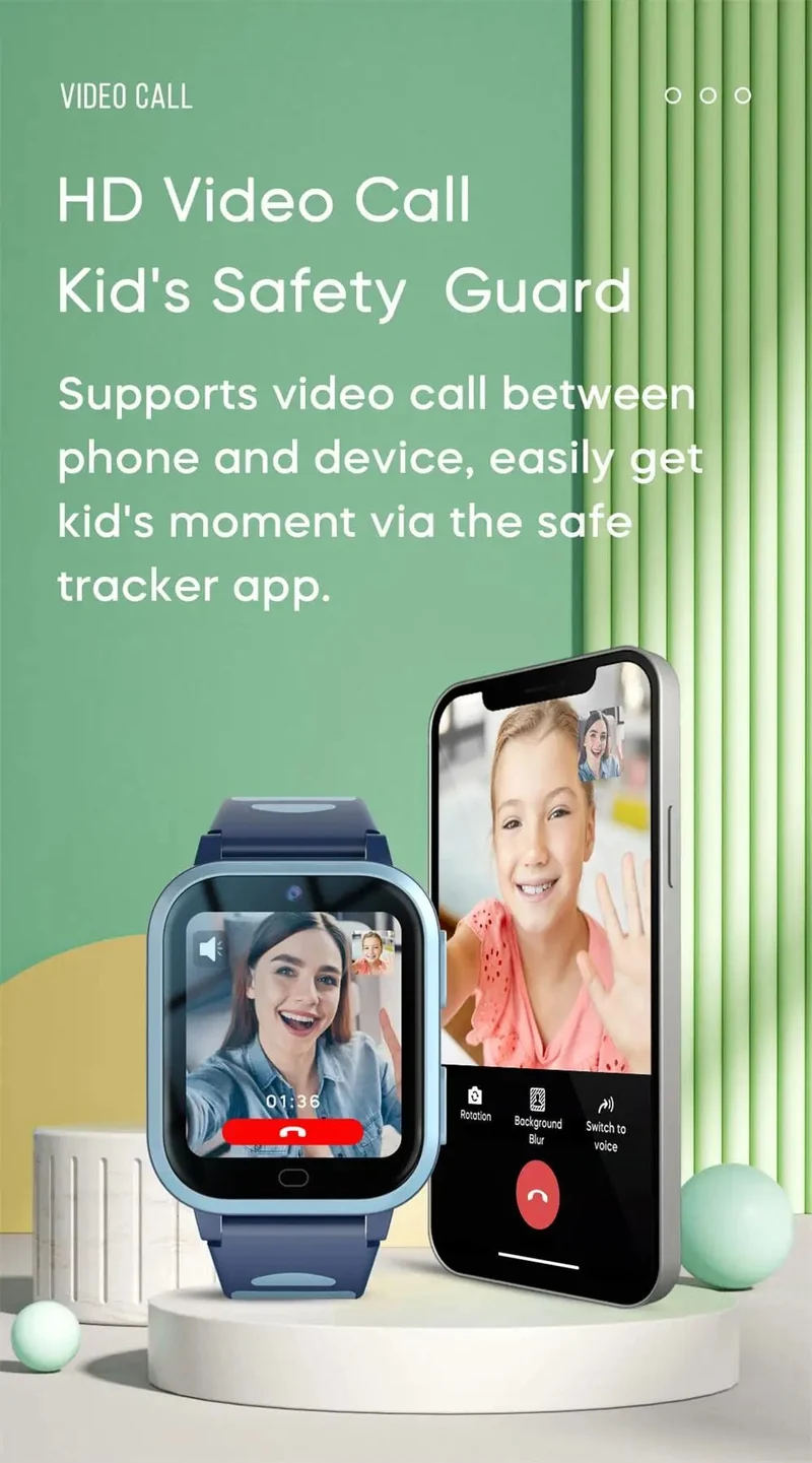 KGG 4G Smartwatch für Kinder, ROM 8 GB, Videoanruf, Telefonuhr, Rückrufmonitor, Wecker, Telefon, Android-Uhr, Kinder-Smartwatch.