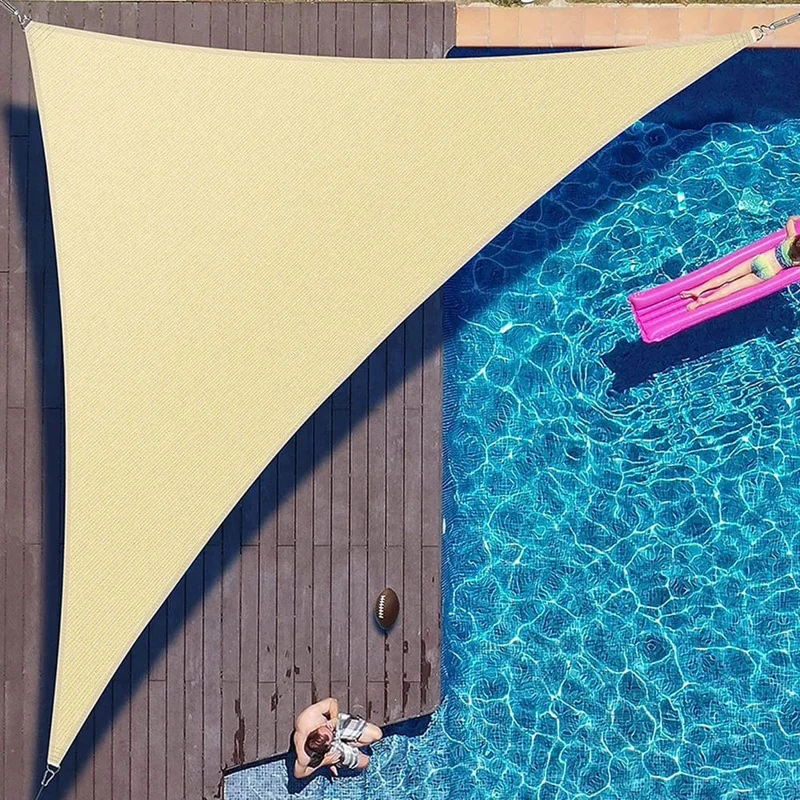 Wasserdichter Sonnenschutz Dreieck Sonnenschirm Schutz Außenabdeckung Garten Terrasse Pool Sonnensegel Markise Camping Sonnenschutz 420D