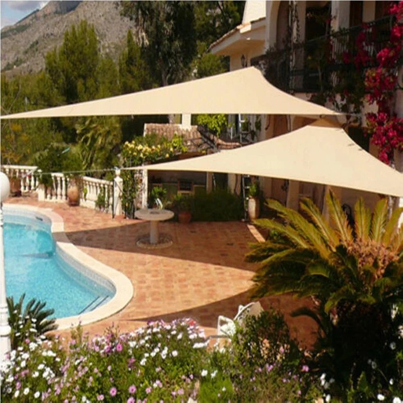 Wasserdichter Sonnenschutz Dreieck Sonnenschirm Schutz Außenabdeckung Garten Terrasse Pool Sonnensegel Markise Camping Sonnenschutz 420D