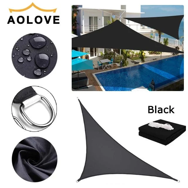 Wasserdichter Sonnenschutz Dreieck Sonnenschirm Schutz Außenabdeckung Garten Terrasse Pool Sonnensegel Markise Camping Sonnenschutz 420D