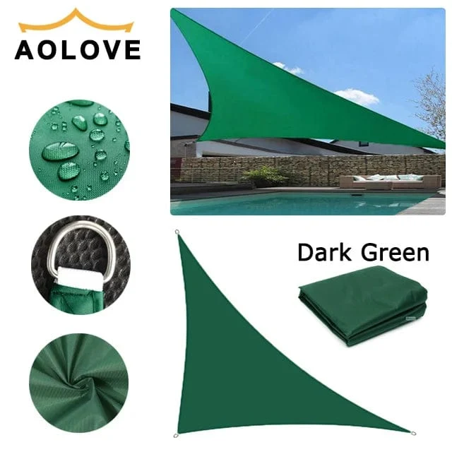 Wasserdichter Sonnenschutz Dreieck Sonnenschirm Schutz Außenabdeckung Garten Terrasse Pool Sonnensegel Markise Camping Sonnenschutz 420D