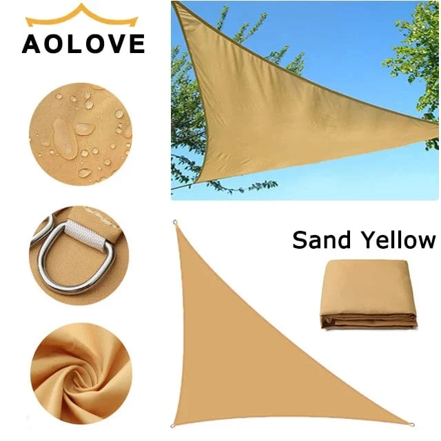 Wasserdichter Sonnenschutz Dreieck Sonnenschirm Schutz Außenabdeckung Garten Terrasse Pool Sonnensegel Markise Camping Sonnenschutz 420D