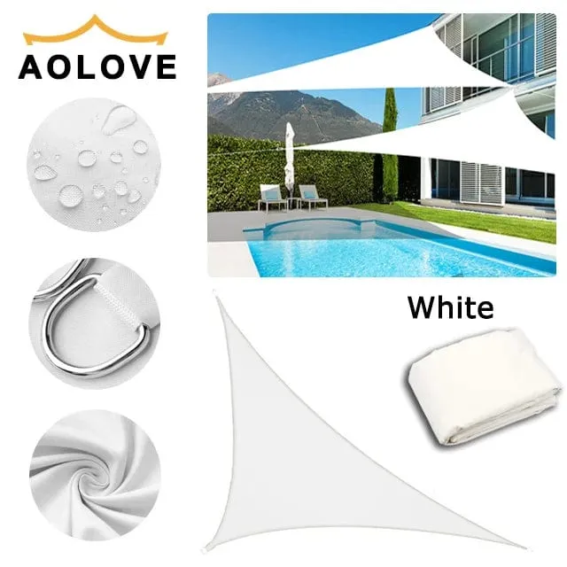 Wasserdichter Sonnenschutz Dreieck Sonnenschirm Schutz Außenabdeckung Garten Terrasse Pool Sonnensegel Markise Camping Sonnenschutz 420D