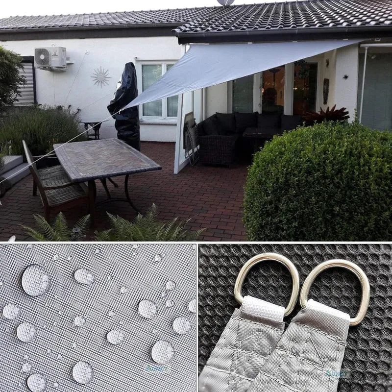 Wasserdichter Sonnenschutz Dreieck Sonnenschirm Schutz Außenabdeckung Garten Terrasse Pool Sonnensegel Markise Camping Sonnenschutz 420D