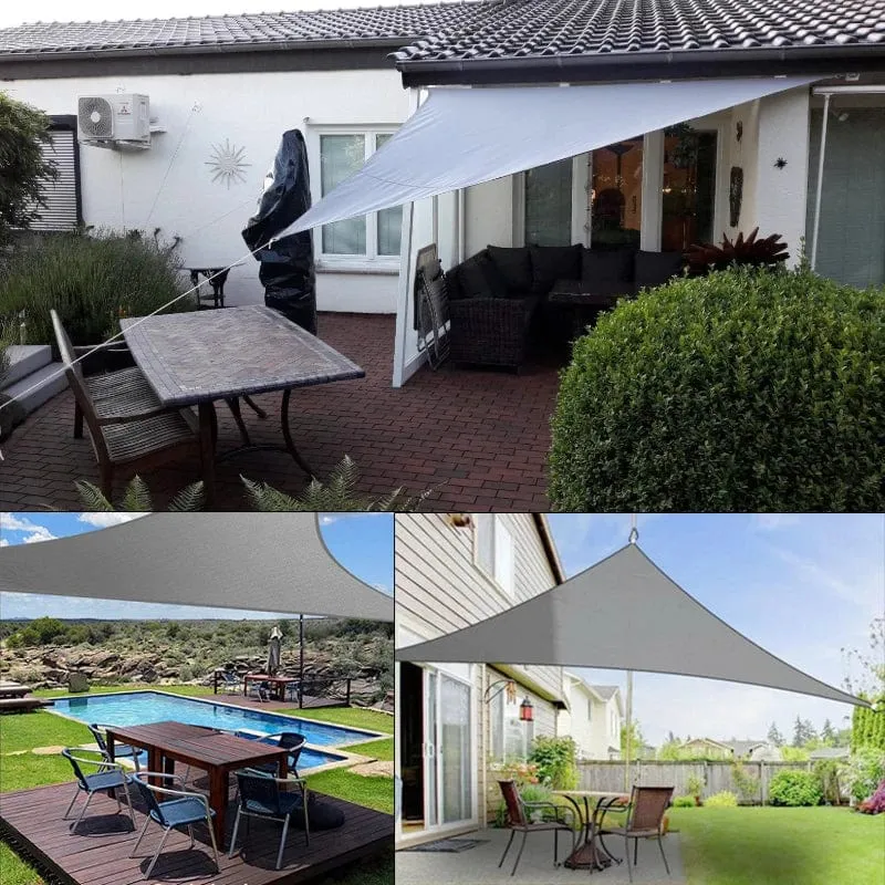 Wasserdichter Sonnenschutz Dreieck Sonnenschirm Schutz Außenabdeckung Garten Terrasse Pool Sonnensegel Markise Camping Sonnenschutz 420D