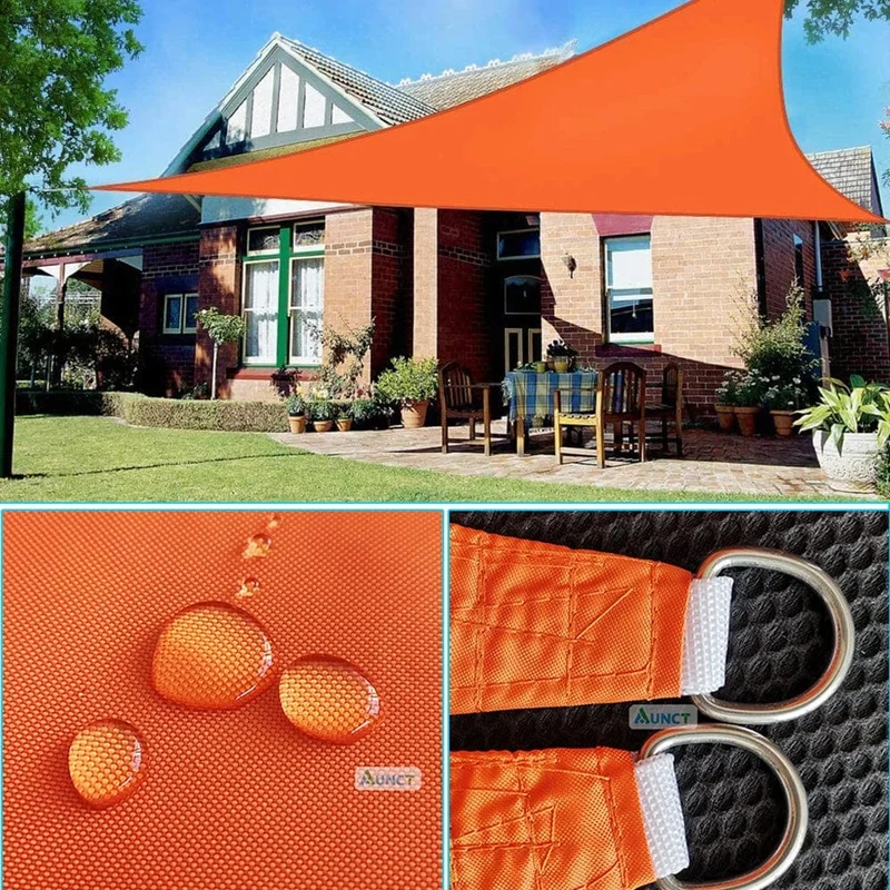 Wasserdichter Sonnenschutz Dreieck Sonnenschirm Schutz Außenabdeckung Garten Terrasse Pool Sonnensegel Markise Camping Sonnenschutz 420D