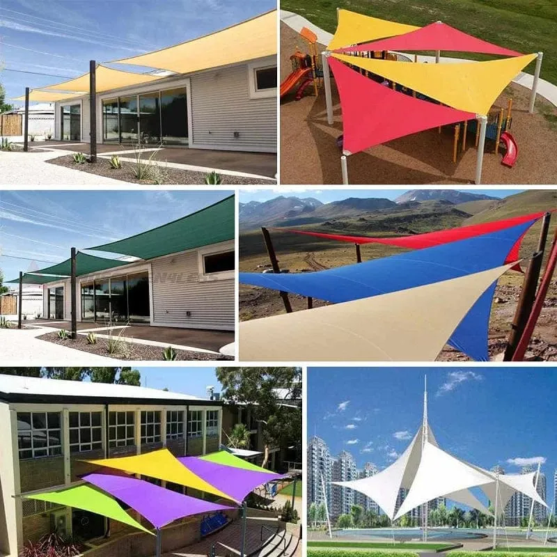 Wasserdichter Sonnenschutz Dreieck Sonnenschirm Schutz Außenabdeckung Garten Terrasse Pool Sonnensegel Markise Camping Sonnenschutz 420D