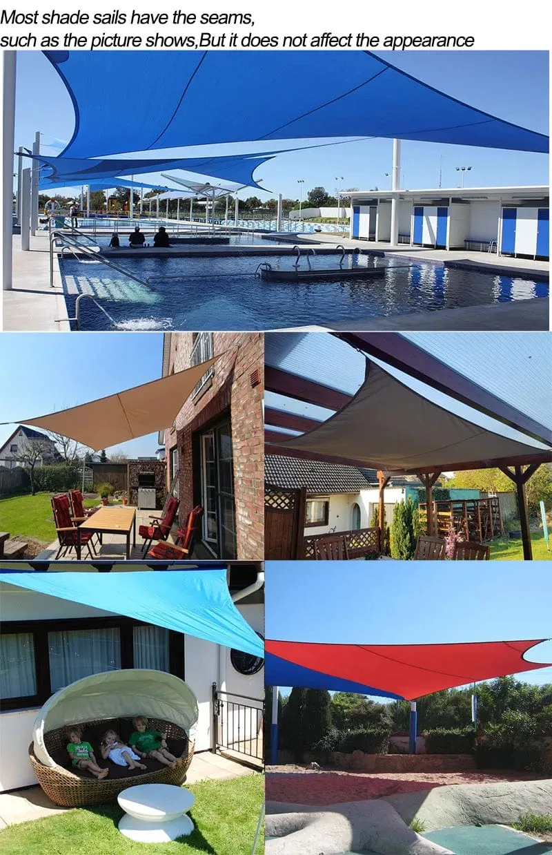 Wasserdichter Sonnenschutz Dreieck Sonnenschirm Schutz Außenabdeckung Garten Terrasse Pool Sonnensegel Markise Camping Sonnenschutz 420D
