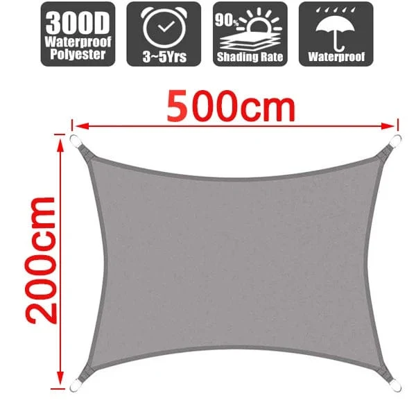 3x5m3x6m4x5m Wasserdichter Sonnenschirm 300D Schattenschutz Sonnensegel Markise Camping Schattentuch Großes Outdoor-Vordach Gartenhof