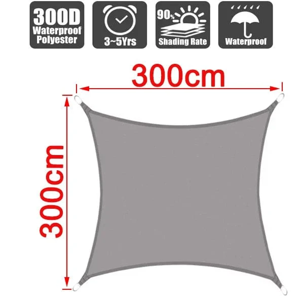3x5m3x6m4x5m Wasserdichter Sonnenschirm 300D Schattenschutz Sonnensegel Markise Camping Schattentuch Großes Outdoor-Vordach Gartenhof