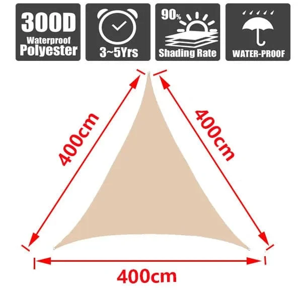 3x5m3x6m4x5m Wasserdichter Sonnenschirm 300D Schattenschutz Sonnensegel Markise Camping Schattentuch Großes Outdoor-Vordach Gartenhof