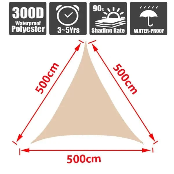 3x5m3x6m4x5m Wasserdichter Sonnenschirm 300D Schattenschutz Sonnensegel Markise Camping Schattentuch Großes Outdoor-Vordach Gartenhof