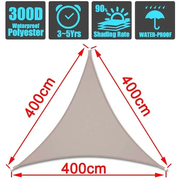 3x5m3x6m4x5m Wasserdichter Sonnenschirm 300D Schattenschutz Sonnensegel Markise Camping Schattentuch Großes Outdoor-Vordach Gartenhof
