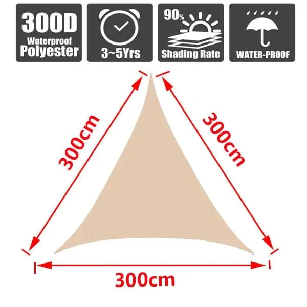 3x5m3x6m4x5m Wasserdichter Sonnenschirm 300D Schattenschutz Sonnensegel Markise Camping Schattentuch Großes Outdoor-Vordach Gartenhof