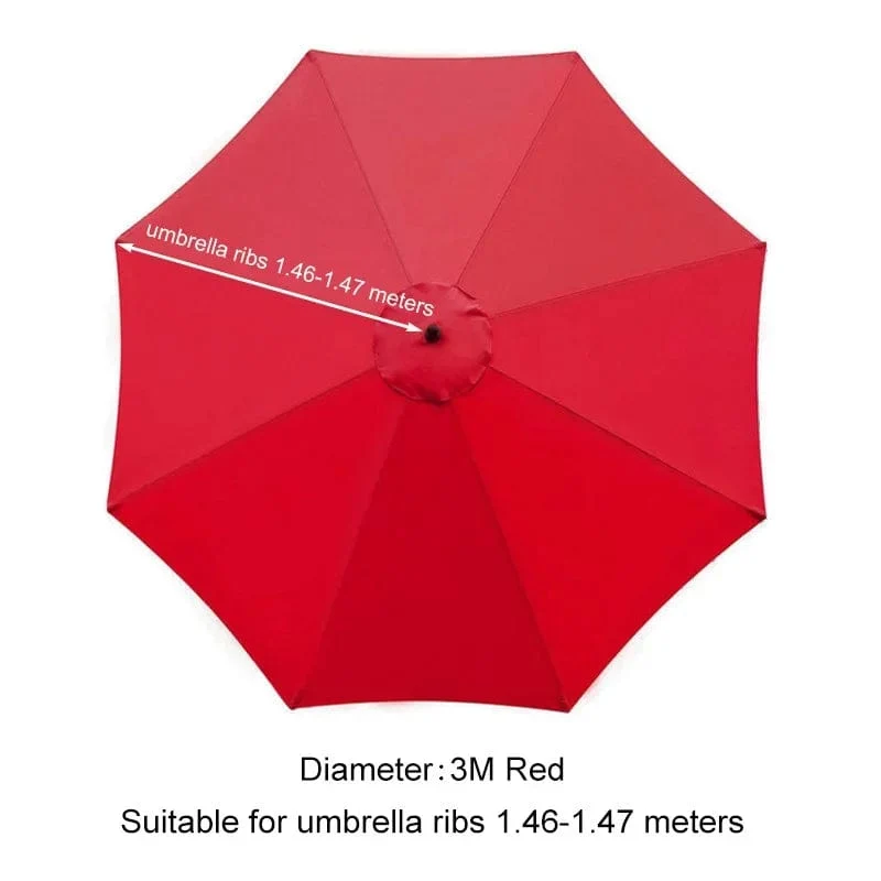 Sonnenschirm-Ersatztuch, Garten-Bananenschirm-Abdeckung für den Außenbereich, wasserdichtes Sonnenschutzdach für Sonnenschirm mit 6 Rippen/8 Rippen