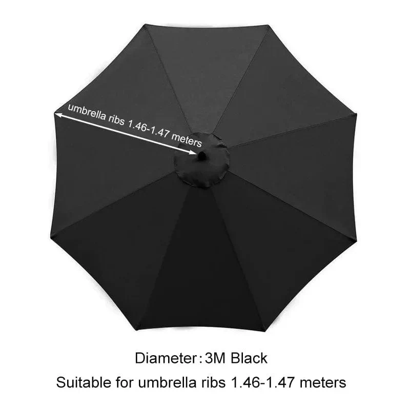 Sonnenschirm-Ersatztuch, Garten-Bananenschirm-Abdeckung für den Außenbereich, wasserdichtes Sonnenschutzdach für Sonnenschirm mit 6 Rippen/8 Rippen
