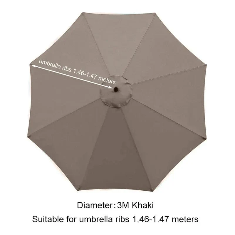 Sonnenschirm-Ersatztuch, Garten-Bananenschirm-Abdeckung für den Außenbereich, wasserdichtes Sonnenschutzdach für Sonnenschirm mit 6 Rippen/8 Rippen