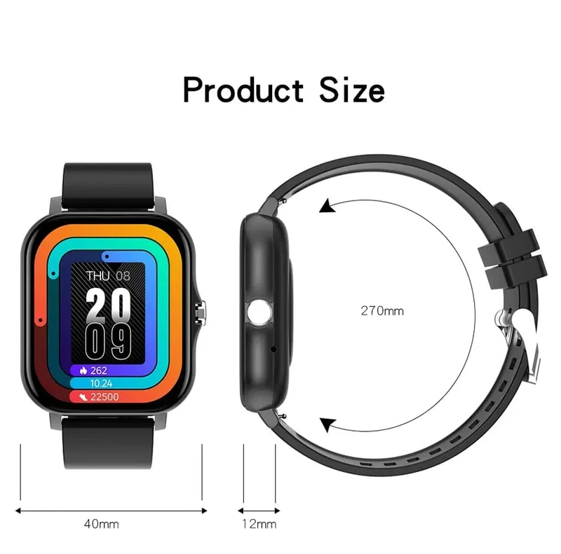 NEU Smart Watch für Damen und Herren, Android-iOS-Telefon, 1.44-Zoll-Farbbildschirm, Full-Touch, benutzerdefiniertes Zifferblatt, Smart Watch, Bluetooth-Anruf