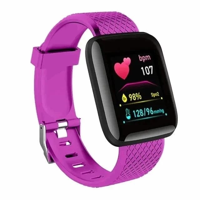 Multifunktions-Smartwatch für Männer, Frauen, Kinder, Nachrichtenerinnerung, Musiksteuerung, Sport, Schritte, Kalorien, D13, Smartwatch, Wecker, 116Plus