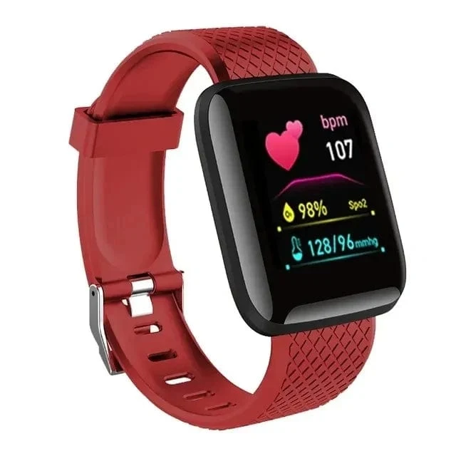 Multifunktions-Smartwatch für Männer, Frauen, Kinder, Nachrichtenerinnerung, Musiksteuerung, Sport, Schritte, Kalorien, D13, Smartwatch, Wecker, 116Plus