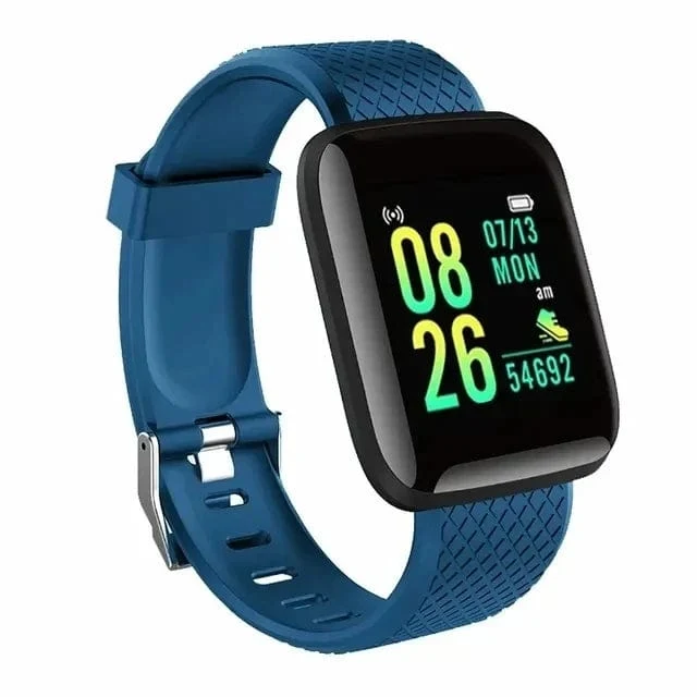 Multifunktions-Smartwatch für Männer, Frauen, Kinder, Nachrichtenerinnerung, Musiksteuerung, Sport, Schritte, Kalorien, D13, Smartwatch, Wecker, 116Plus
