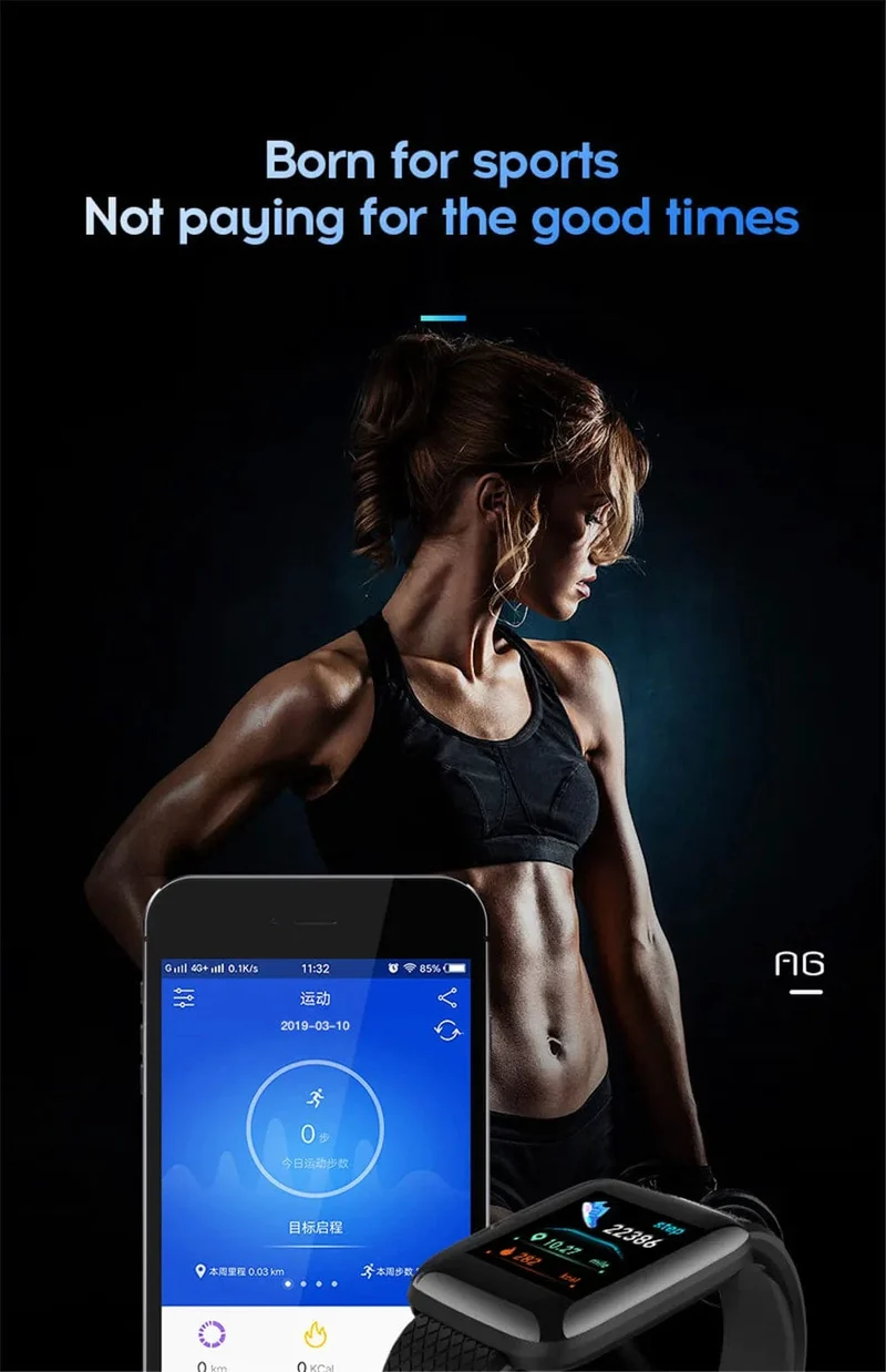 Multifunktions-Smartwatch für Männer, Frauen, Kinder, Nachrichtenerinnerung, Musiksteuerung, Sport, Schritte, Kalorien, D13, Smartwatch, Wecker, 116Plus